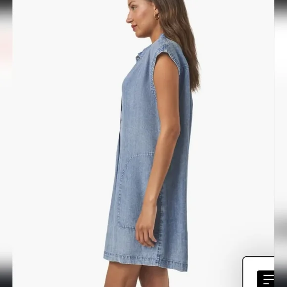 Splendid Wren Indigo Chambray Shift Minidress • NWOT 🦈 - Picture 5 of 9